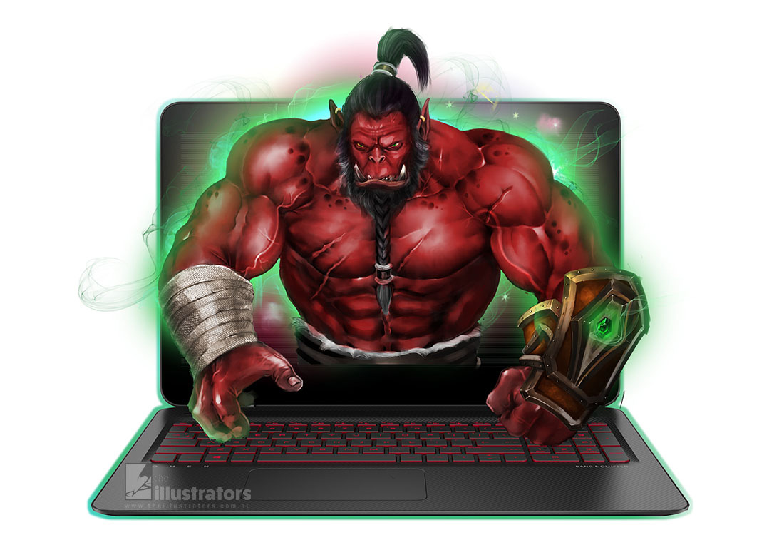 Red warcraft orc